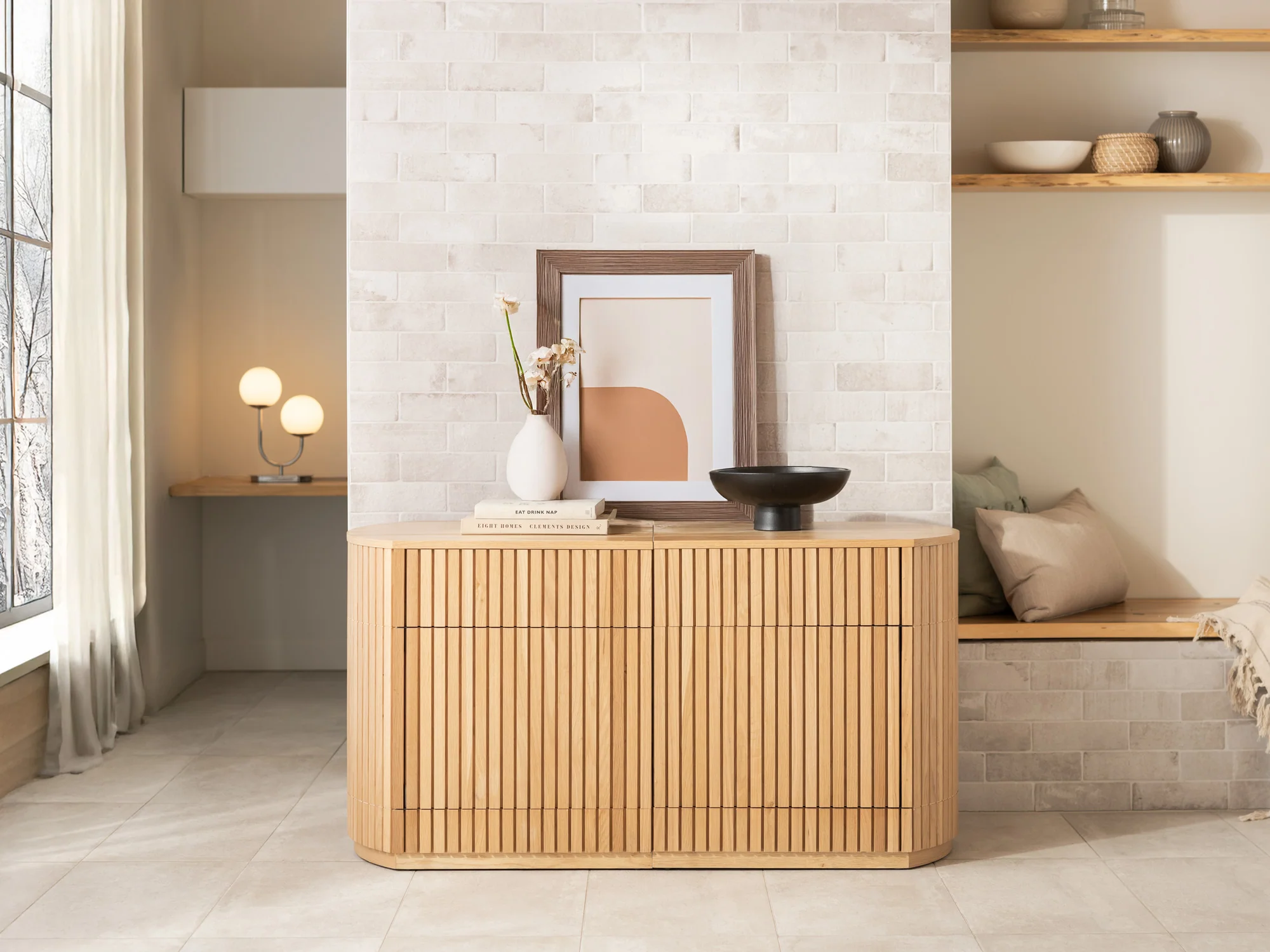 Transformer Round Sideboard - Panel Storage - Image 5