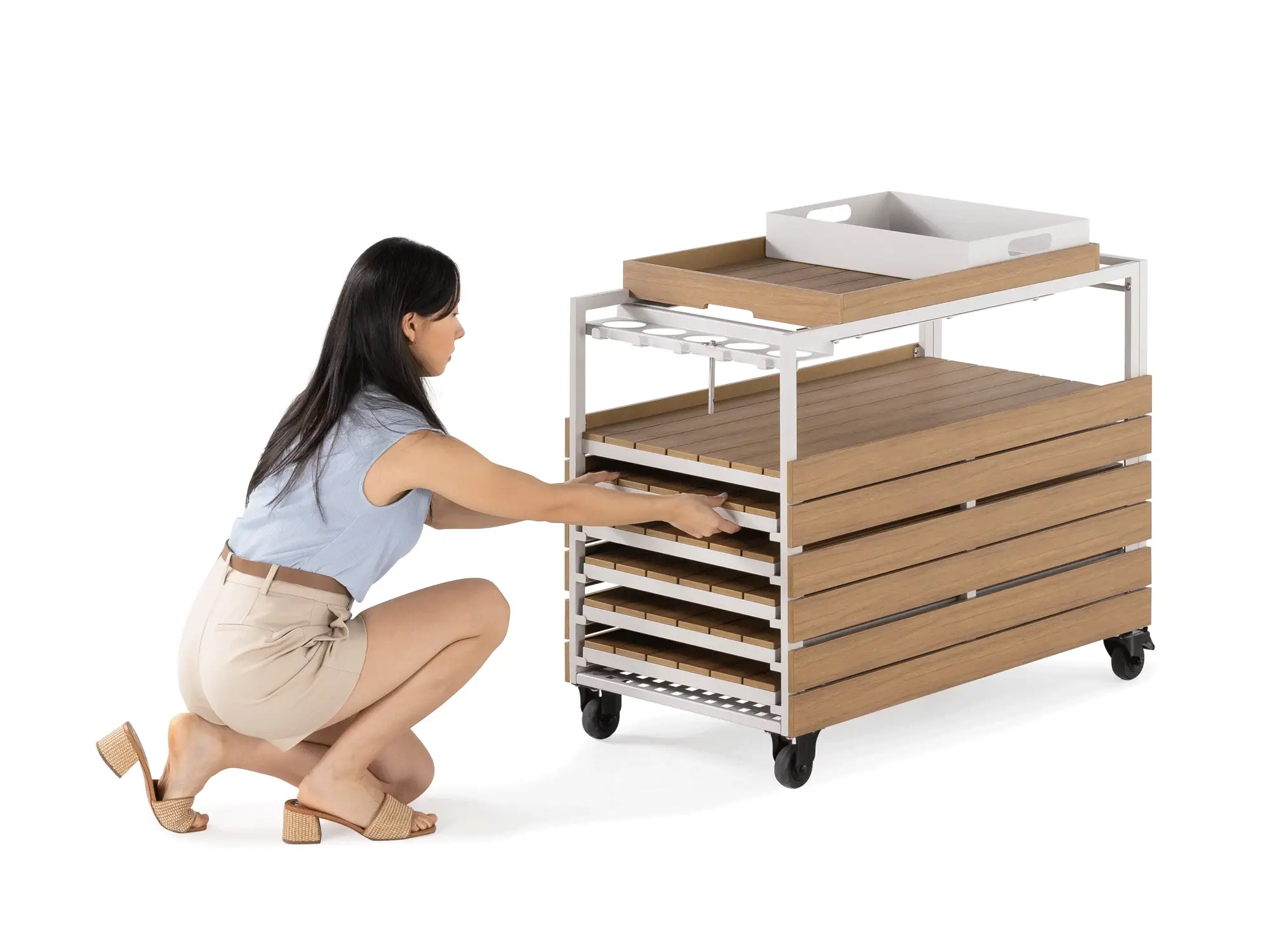 Transformer Outdoor Bar Cart - Panel Storage - Image 28