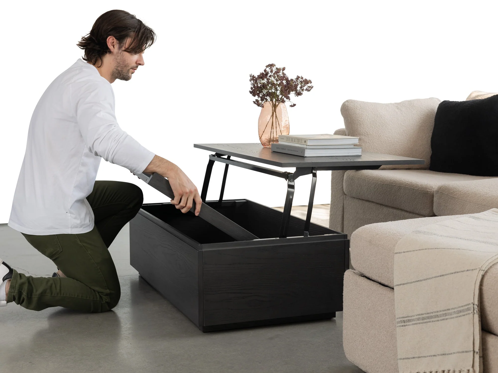 Transformer Coffee Table - Panel Storage - Image 10