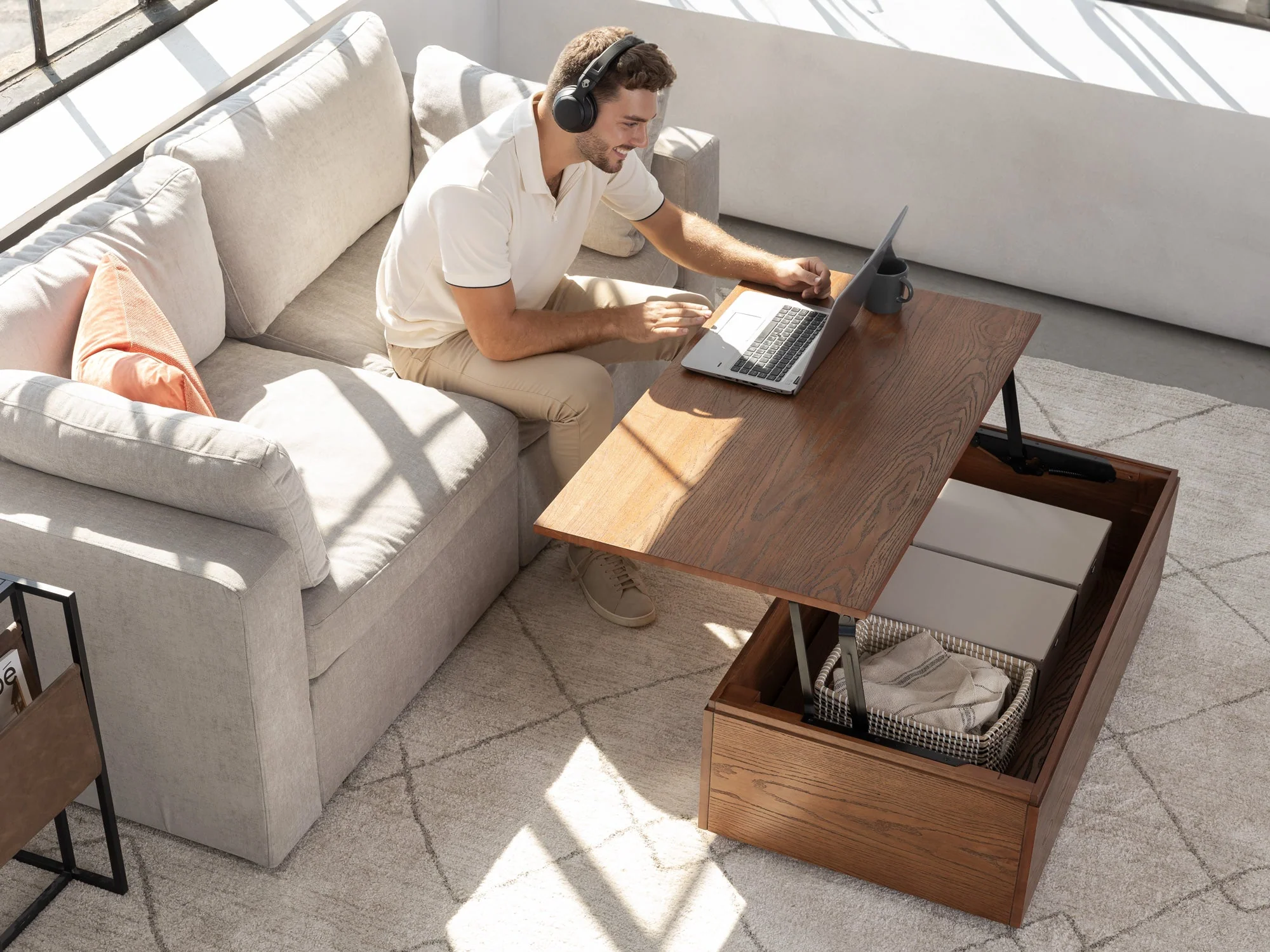 Transformer Coffee Table - Panel Storage - Image 23